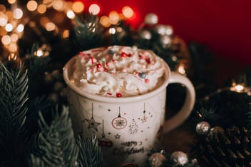 December holiday coffee cream